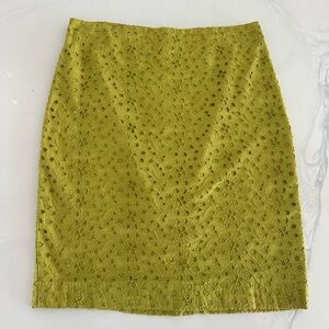 Talbots Green Pencil Skirt Knee-Length Cocktail